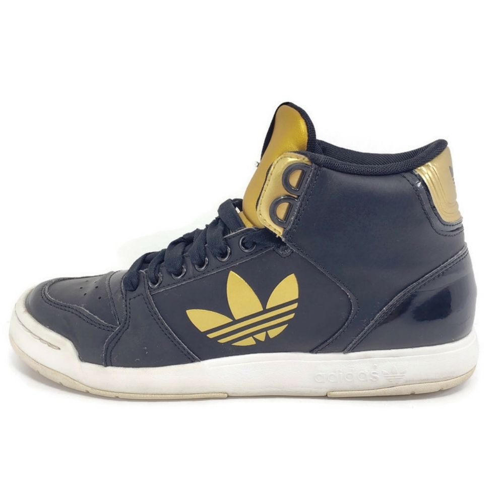 Womans Adidas high top shoes, size 8.5, color gold - Picture 1 of 6